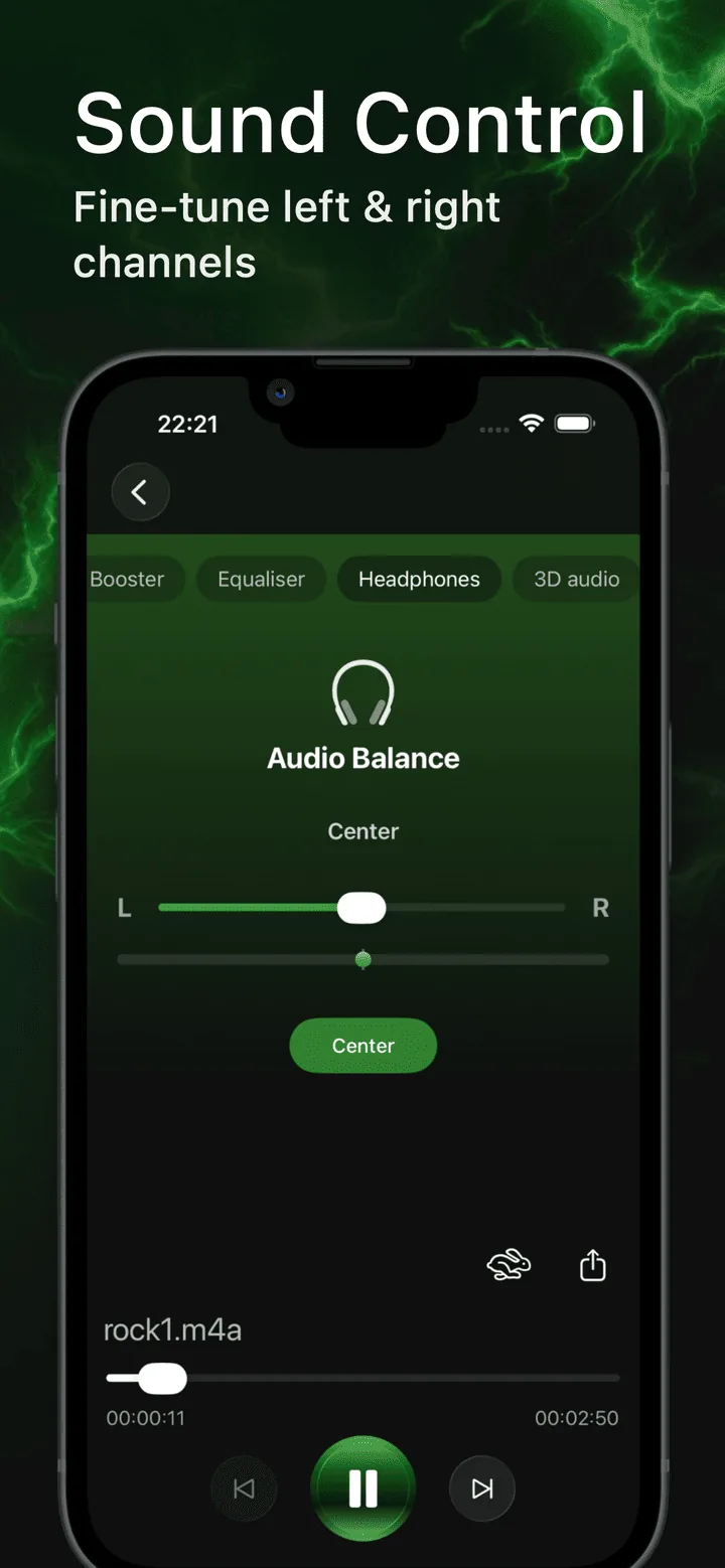 Control de balance izquierdo y derecho de EQfy